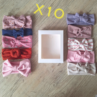 LOT : 10 Bandeaux finitions mixtes, couleurs au choix en jersey extensible, Quantité limitée par la marque La Fabrique À DeDeuh La Fabrique À DeDeuh - LOT : 10 Bandeaux finitions mixtes, couleurs au choix en jersey extensible, Quantité limitée