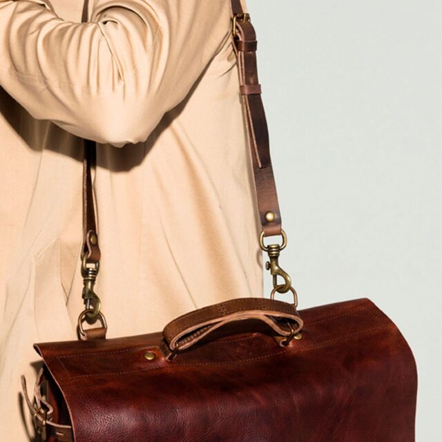 Bleu De Chauffe - Bandoulière Mousqueton - Palissandre