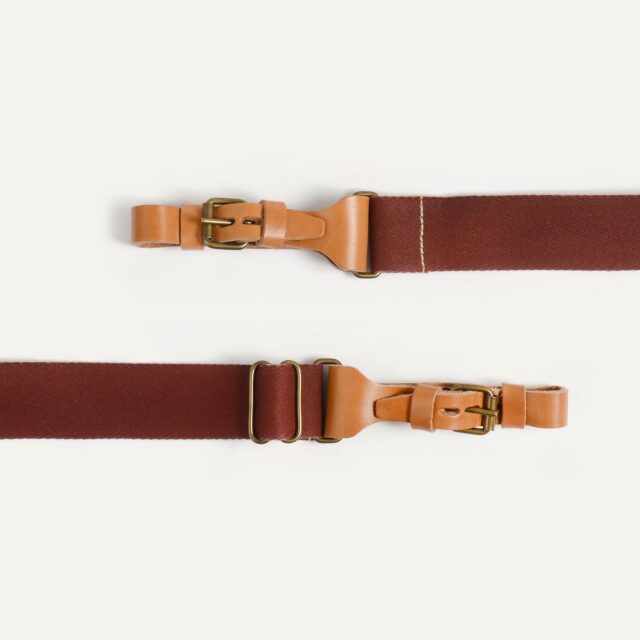 Bleu De Chauffe - Bandoulière STRIPE Musette - Rouge Cardinal