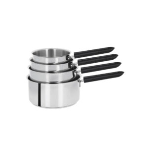 CRISTEL - Batterie 4 casseroles Cristel Mutine Fixe – 14, 16, 18 et 20cm