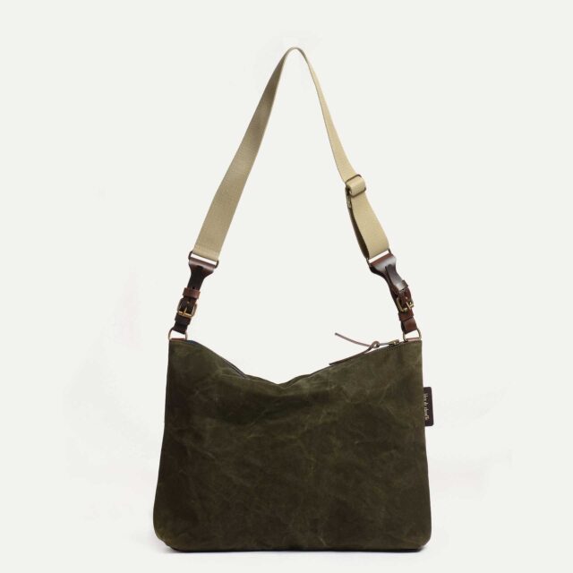Bleu De Chauffe - Besace Baskia - Kaki foncé stonewashed