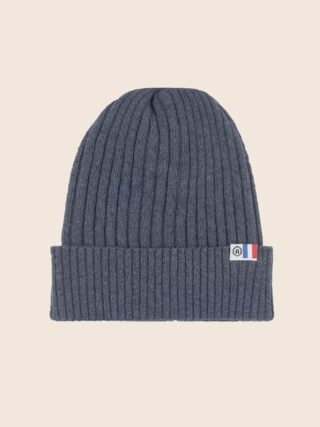 Bonnet coton recyclé bleu denim par la marque JULES & JENN JULES & JENN - Bonnet coton recyclé bleu denim