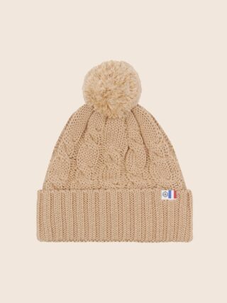 JULES & JENN - Bonnet pompon laine camel