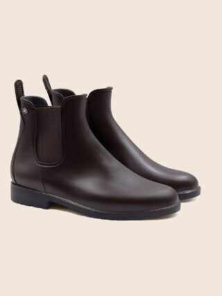 Boots de pluie marron par la marque JULES & JENN JULES & JENN - Boots de pluie marron