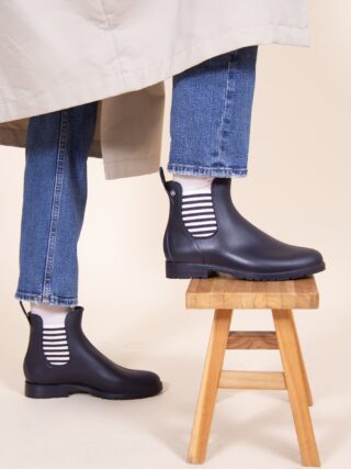 JULES & JENN - Bottines de pluie bleu blanc
