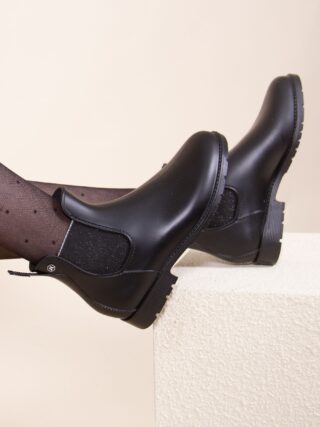 JULES & JENN - Bottines de pluie noir argenté