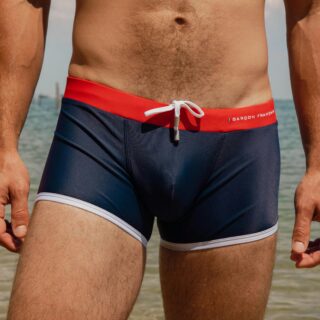 Garçon Français - Boxer de bain tricolore  broderie
