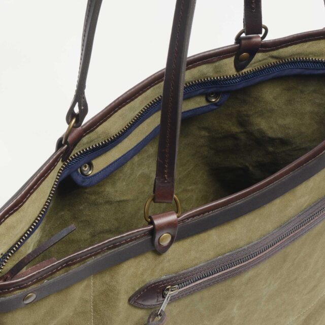 Bleu De Chauffe - Cabas Adèle XL - Kaki US Stonewashed