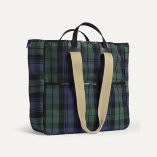 Cabas Meline – Tartan Marine par la marque Bleu de Chauffe Bleu de Chauffe - Cabas Meline – Tartan Marine