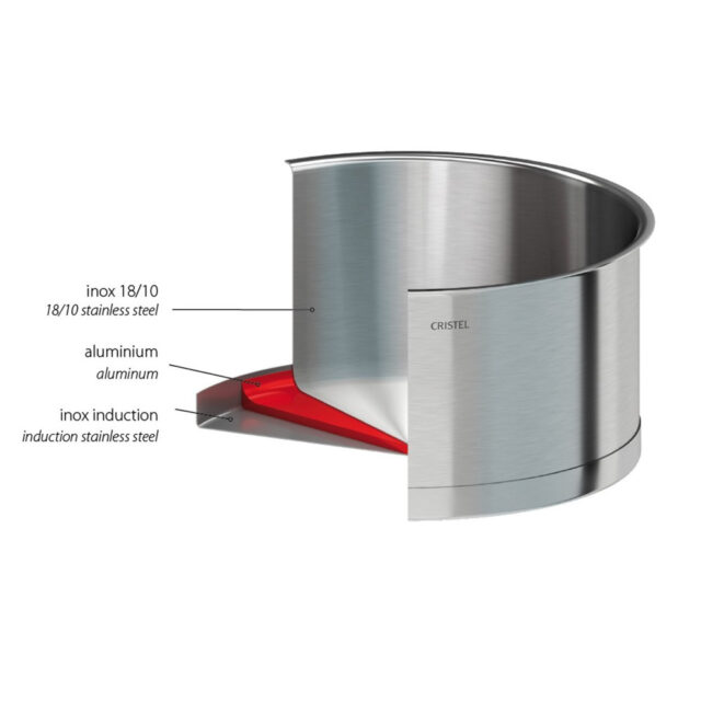 CRISTEL - Casserole CRISTEL Strate amovible en inox - 5 tailles