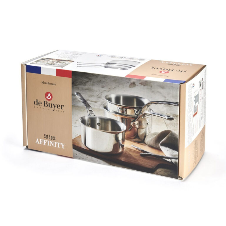DE BUYER - Set batterie de 3 casseroles DE BUYER Affinity en inox