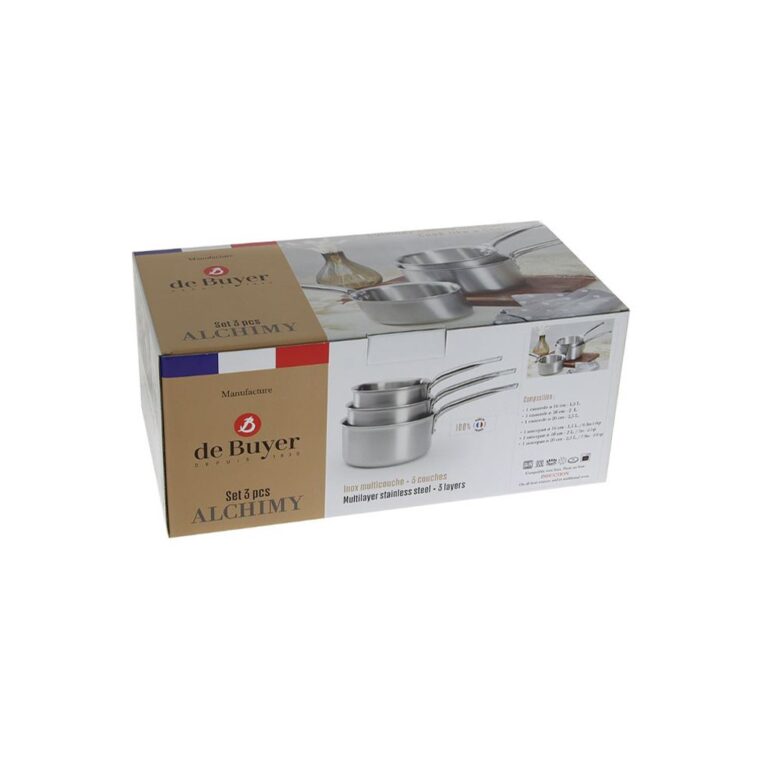 DE BUYER - Set batterie de 3 casseroles DE BUYER Alchimy en inox