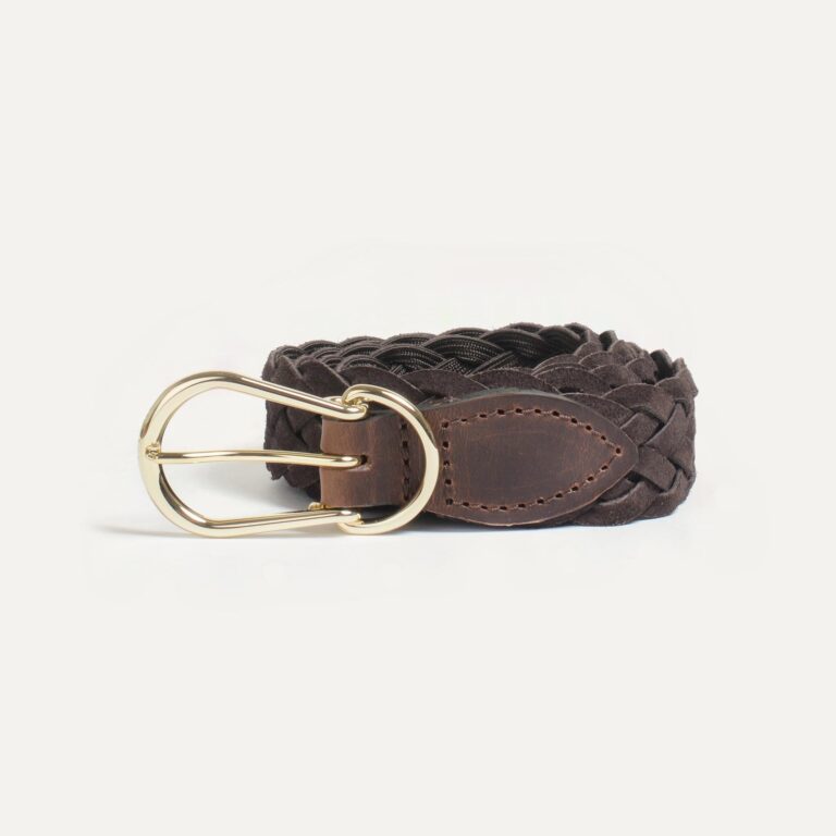 Bleu De Chauffe - Ceinture Cléo tressée - Brun suédé