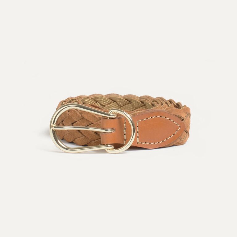 Bleu De Chauffe - Ceinture Cléo tressée - Miel suédé