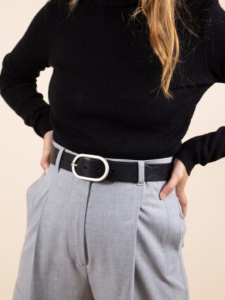 JULES & JENN - Ceinture large cuir noir