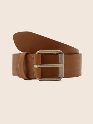 JULES & JENN - Ceinture week-end cuir cognac