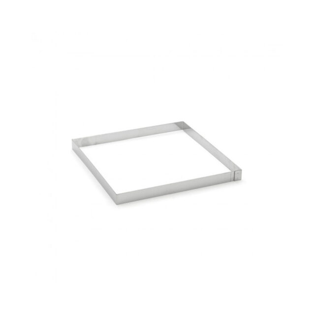 DE BUYER - Cercle à tarte carré DE BUYER en inox hauteur 2cm - 3 tailles