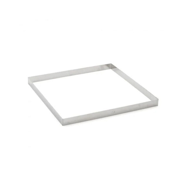 DE BUYER - Cercle à tarte carré DE BUYER en inox hauteur 2cm - 3 tailles