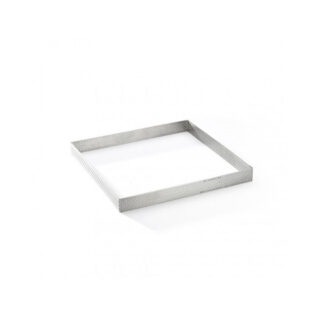 de Buyer - Cercle à tarte carré DE BUYER Valrhona en inox perforé – 2 tailles