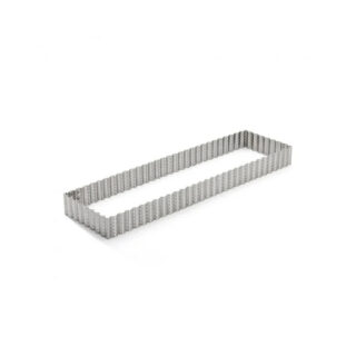 Cercle à tarte DE BUYER rectangulaire cannelé en inox perforé 35cm par la marque de Buyer de Buyer - Cercle à tarte DE BUYER rectangulaire cannelé en inox perforé 35cm