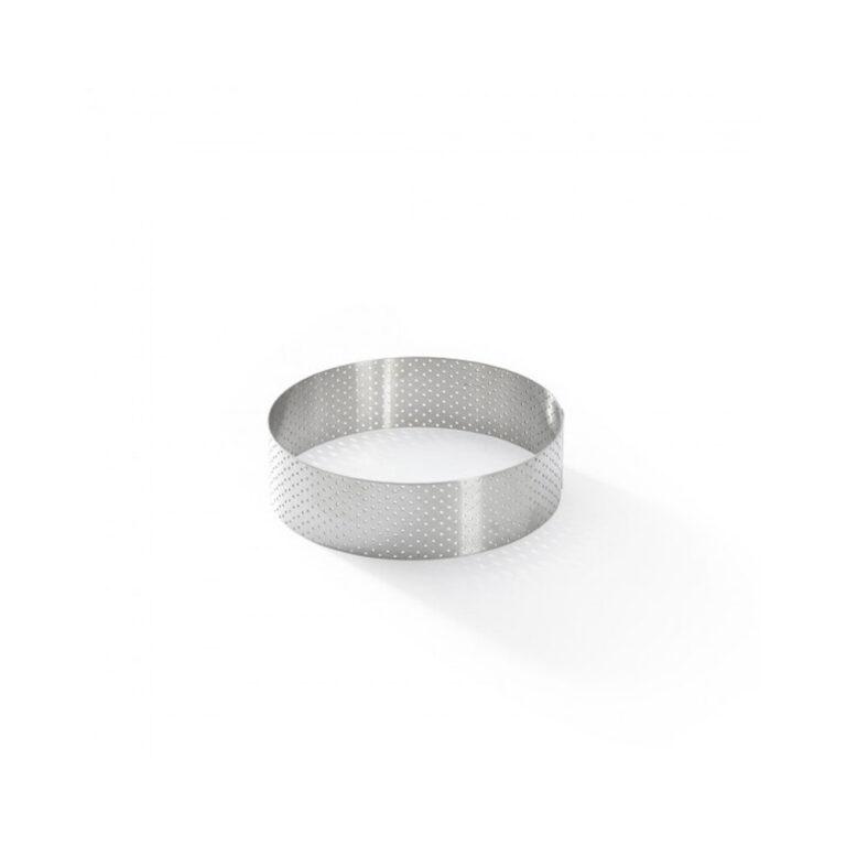 DE BUYER - Cercle à tarte DE BUYER rond avec bord droit en inox hauteur 3.5cm - 4 tailles
