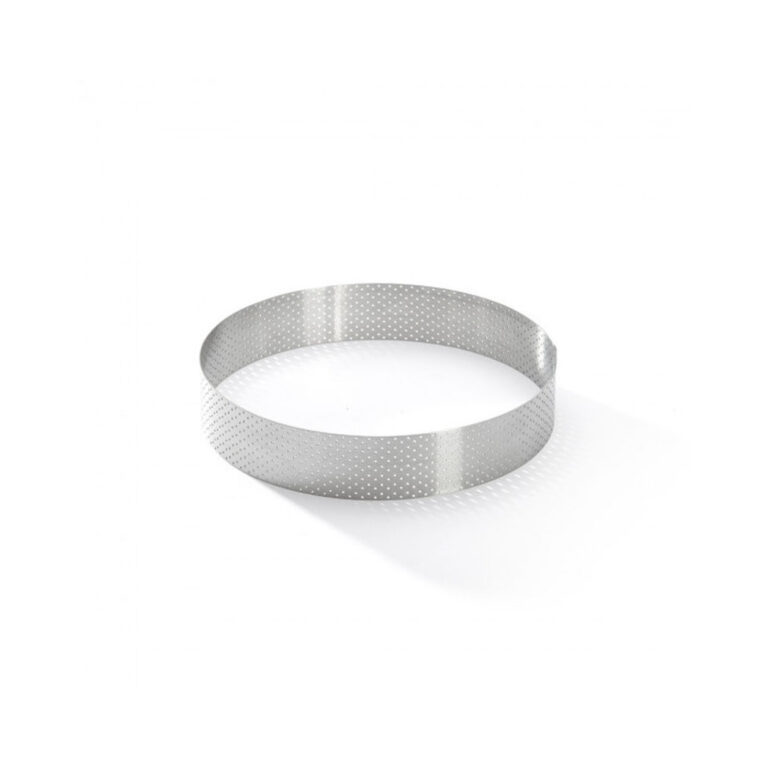 DE BUYER - Cercle à tarte DE BUYER rond avec bord droit en inox hauteur 3.5cm - 4 tailles