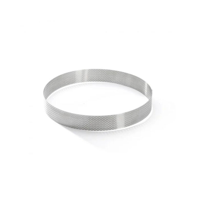 DE BUYER - Cercle à tarte DE BUYER rond avec bord droit en inox hauteur 3.5cm - 4 tailles