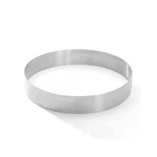 de Buyer - Cercle à tarte rond DE BUYER Valrhona en inox perforé 20.5cm