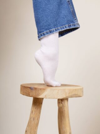 JULES & JENN - Chaussettes lurex blanc argenté