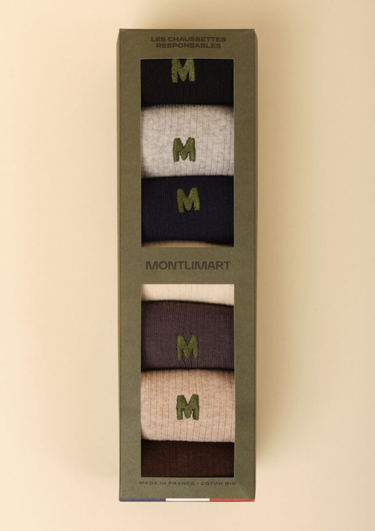 chaussettes semainier maine multicolore Montlimart - CHAUSSETTES SEMAINIER MAINE MULTICOLORE