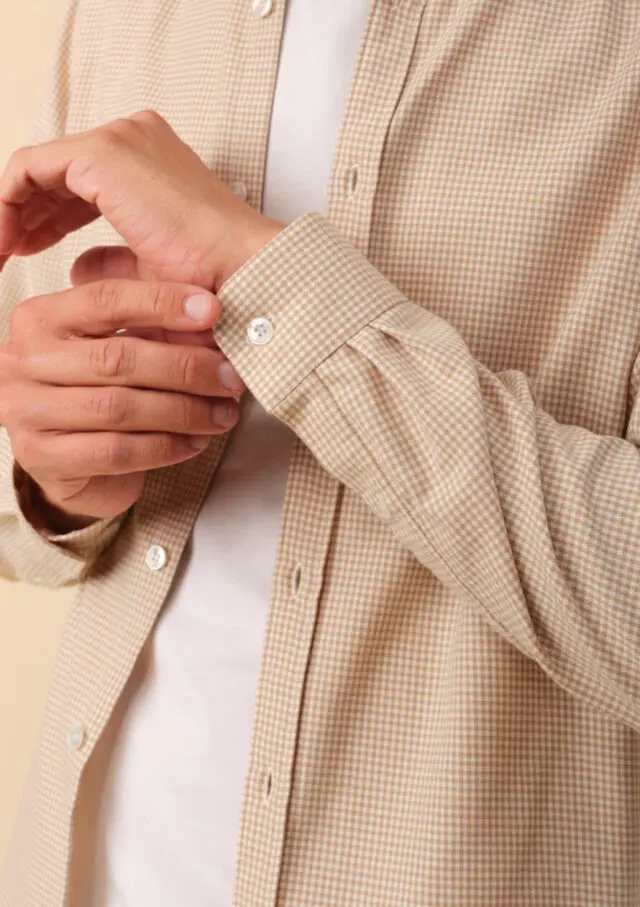 Chemise Saint Paul Carreaux Beige par la marque Montlimart Montlimart - Chemise Saint Paul Carreaux Beige