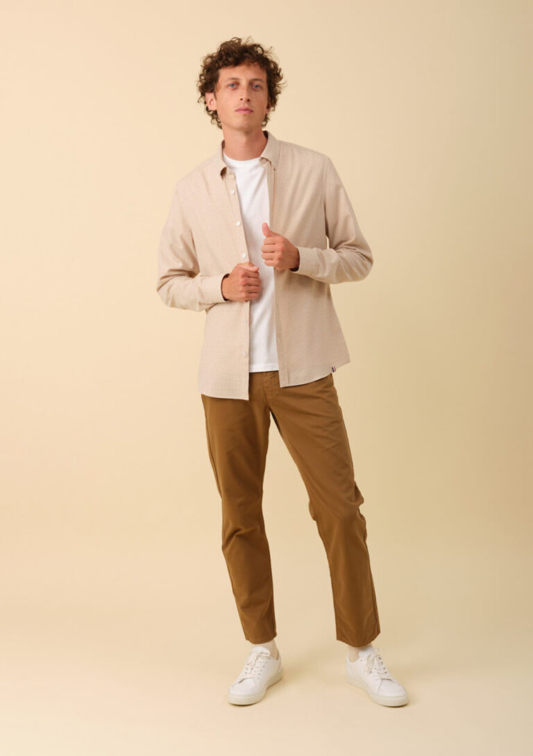 Montlimart - CHEMISE SAINT PAUL CARREAUX BEIGE