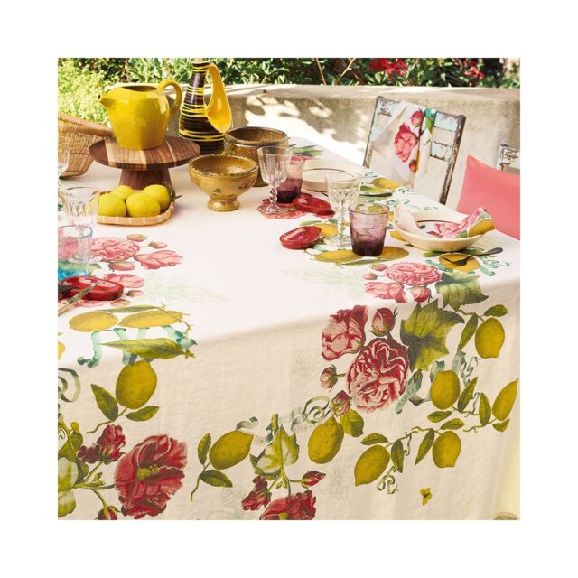 GARNIER THIEBAUT - Nappe lin Citrons de Menton Garnier Thiebaut - 4 dimensions