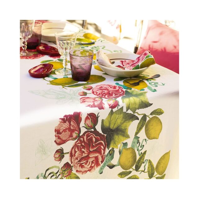 GARNIER THIEBAUT - Nappe lin Citrons de Menton Garnier Thiebaut - 4 dimensions