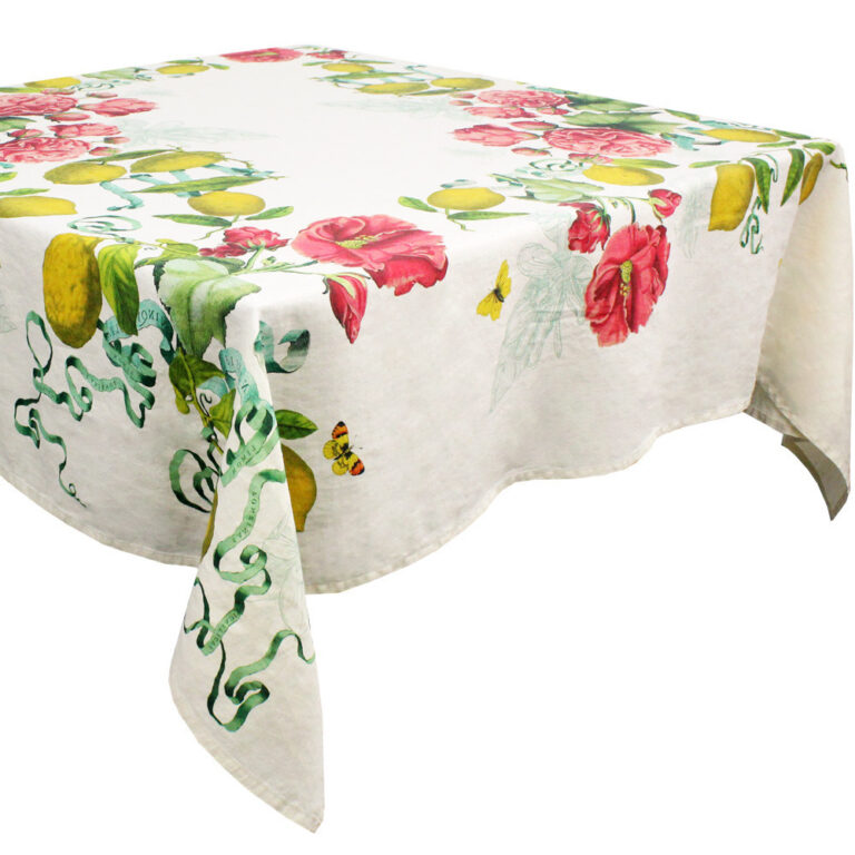 GARNIER THIEBAUT - Nappe lin Citrons de Menton Garnier Thiebaut - 4 dimensions
