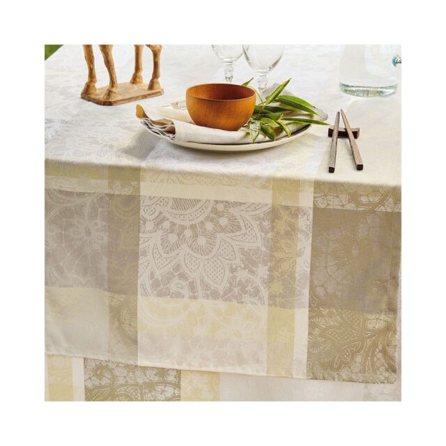 GARNIER THIEBAUT - Nappe Mille dentelles beige Garnier Thiebaut - 5 dimensions