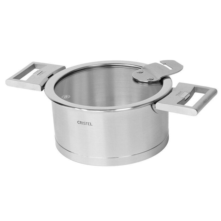CRISTEL - Couvercle en verre avec inox Cristel Strate - 8 tailles