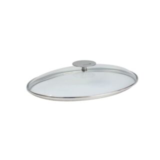 CRISTEL - Couvercle en verre ovale CRISTEL Platine  2 tailles