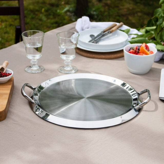 CRISTEL - Grill rond Cristel plancha en inox diamètre 34cm