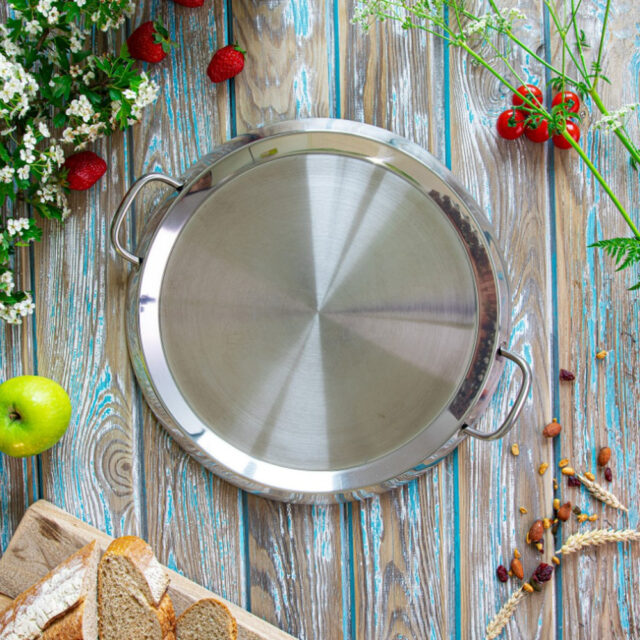 CRISTEL - Grill rond Cristel plancha en inox diamètre 34cm