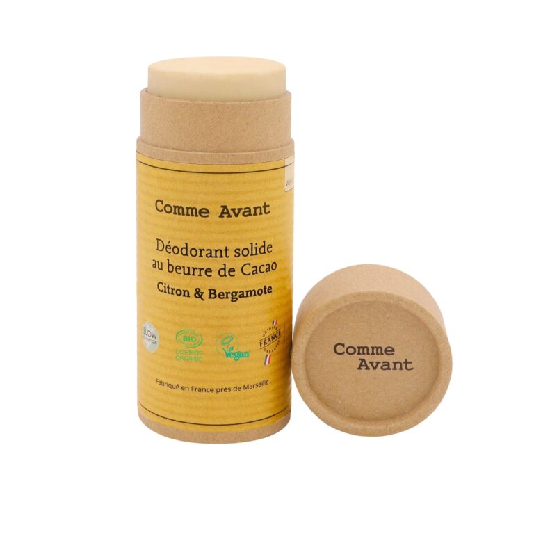 Comme Avant - Déodorant Bio Solide Citron & Bergamote 60g - Naturel & Efficace
