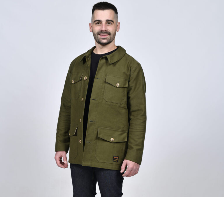 Kiplay Vintage - Veste de chasse moleskine grattée Bio