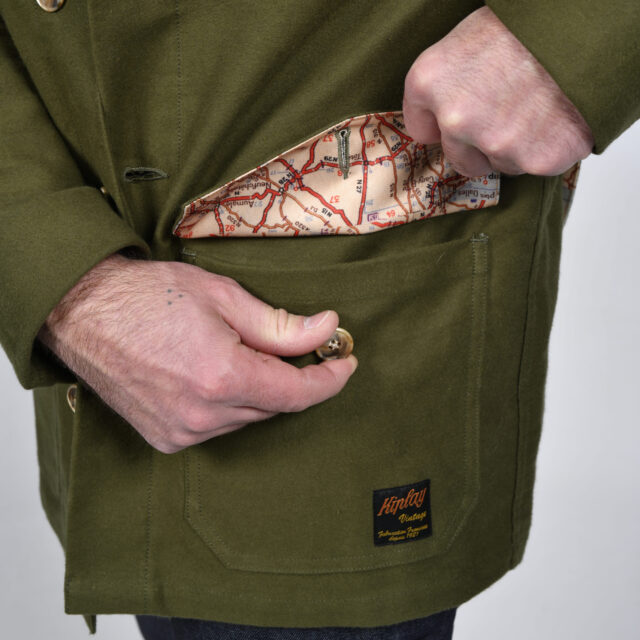 Kiplay Vintage - Veste de chasse moleskine grattée Bio