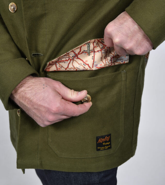 Kiplay Vintage - Veste de chasse moleskine grattée Bio