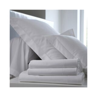 Blanc des Vosges - Drap housse Uni BLANC DES VOSGES Percale 160x200cm Bonnet 35cm blanc