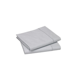 Drap plat BLANC DES VOSGES Uni Percale de coton Platine 240x300cm par la marque Blanc des Vosges Blanc des Vosges - Drap plat BLANC DES VOSGES Uni Percale de coton Platine 240x300cm