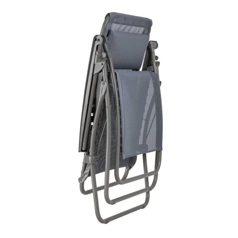 LAFUMA MOBILIER - Ensemble fauteuil relax LAFUMA MOBILIER et accessoires Zen Edition Textplast silex