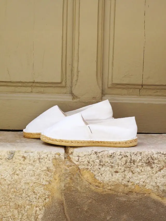 Espadrilles toile coton blanc par la marque JULES & JENN JULES & JENN - Espadrilles toile coton blanc