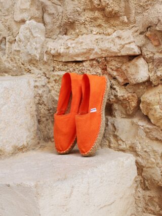 JULES & JENN - Espadrilles toile coton orange