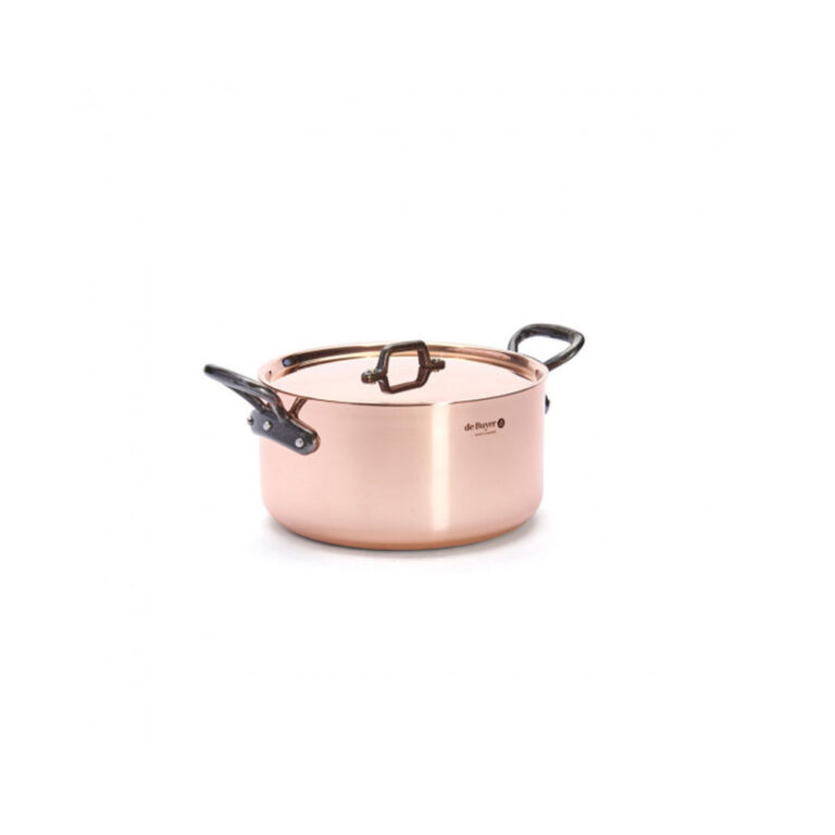 DE BUYER - Faitout cocotte DE BUYER Prima Matera en cuivre poignée acier - 4 tailles